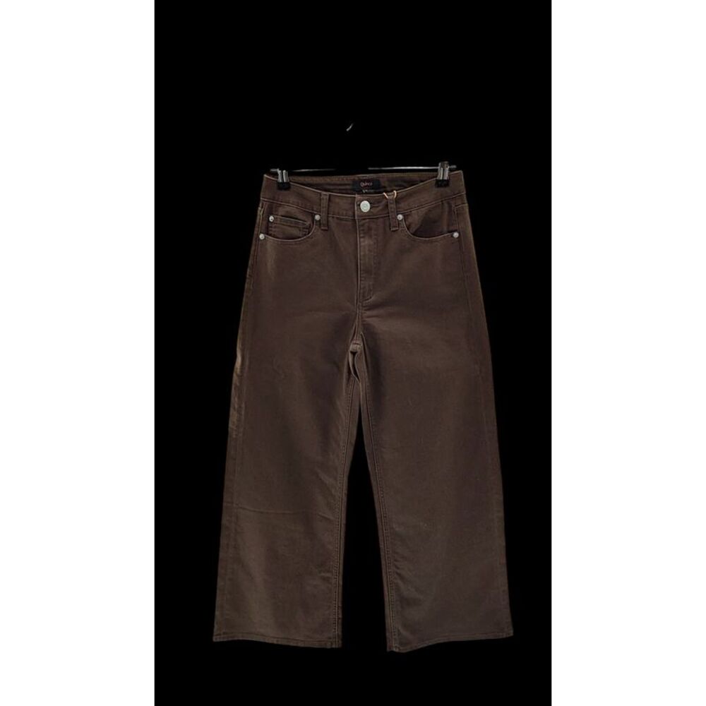 Quince Bella Stretch Wide Leg Jeans Coffee Bean Brown Pants 28